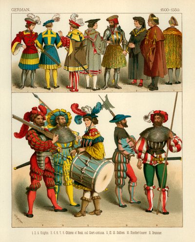 Niemiecki kostium 1500-1550 autorstwa Albert Kretschmer