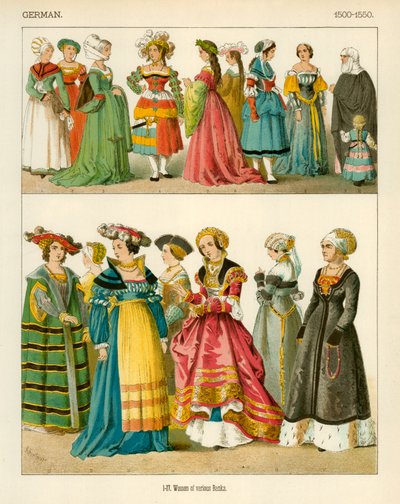 Kostiumy niemieckie 1500-1550 autorstwa Albert Kretschmer