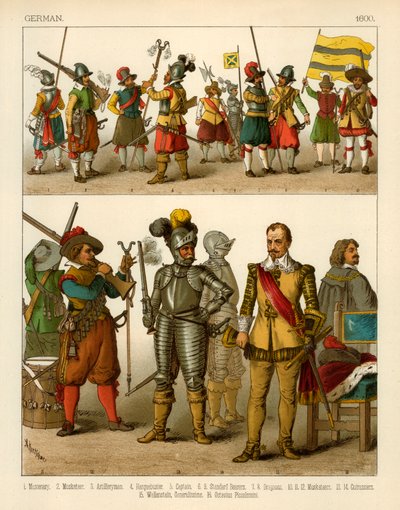 Niemieckie kostiumy 1600 autorstwa Albert Kretschmer