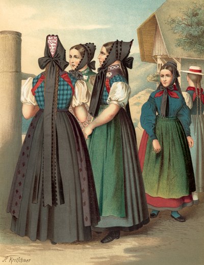 Strój niemiecki, Baden, Simonswald-Waldkirch-Donaueschingen autorstwa Albert Kretschmer
