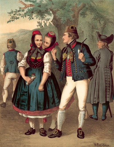 Strój niemiecki, Chur-Hessen i der Schwalm autorstwa Albert Kretschmer