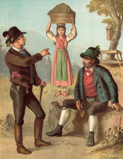 Strój niemiecki, Austria, Salzkammergut autorstwa Albert Kretschmer
