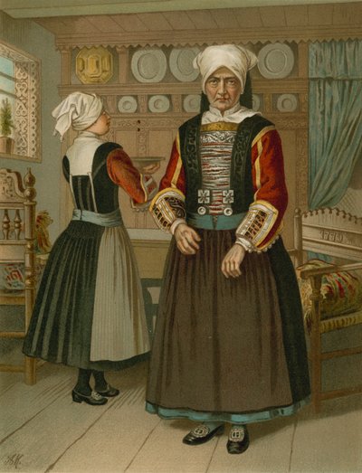 Strój niemiecki, Schleswig, Ostenfeld autorstwa Albert Kretschmer