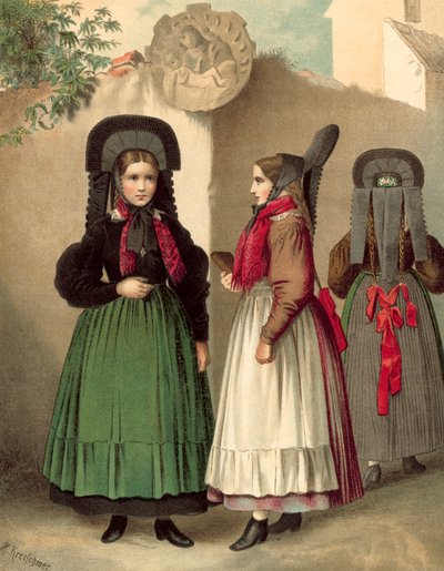 Strój niemiecki, Wirtembergia wokół Rottweil autorstwa Albert Kretschmer