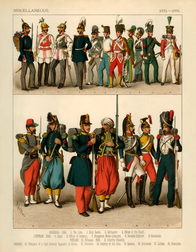 Różne kostiumy 1834-1864 autorstwa Albert Kretschmer