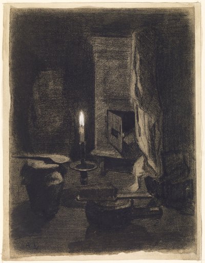 Martwa natura ze świecą autorstwa Albert Lebourg