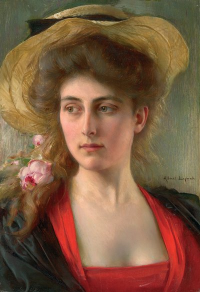 Elegante (olej na panelu) autorstwa Albert Lynch