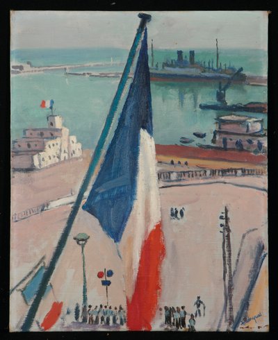 Alger, flagi (olej na desce artysty) autorstwa Albert Marquet
