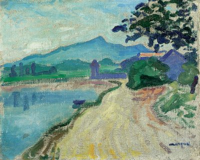Okolice Saint-Jean-de-Luz, poranek (olej na płótnie) autorstwa Albert Marquet