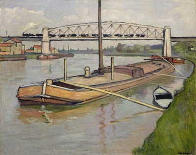 Krajobraz z barką, Port de Conflans autorstwa Albert Marquet