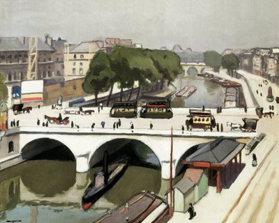 Pont Saint Michel w Paryżu. Malarstwo Alberta Marqueta (1875-1947) autorstwa Albert Marquet