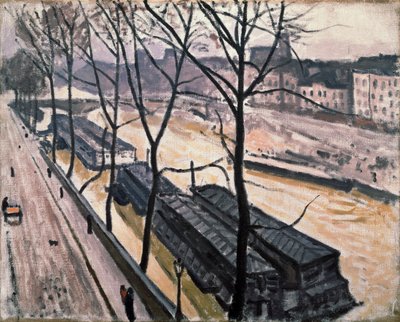 Paryż zimą. Quai Bourbon, 1907. autorstwa Albert Marquet