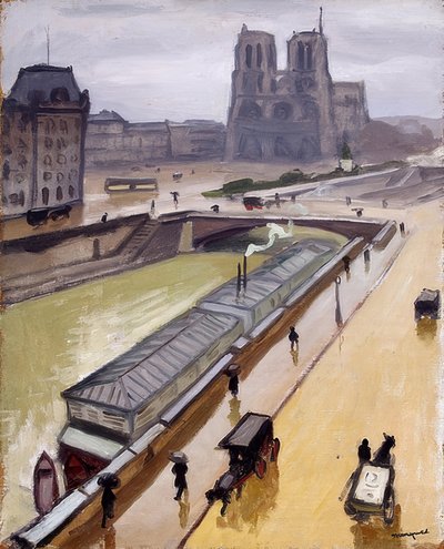 Deszczowy dzień. Notre Dame de Paris. 1910 autorstwa Albert Marquet