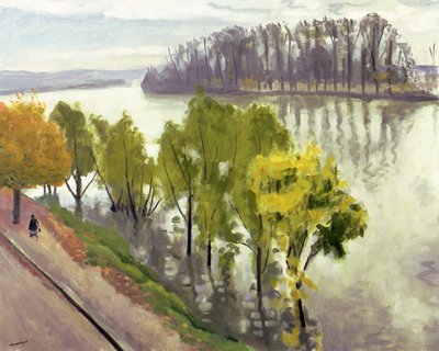 Sekwana w La Frette jesienią, ok. 1939-40 (olej na płótnie) autorstwa Albert Marquet