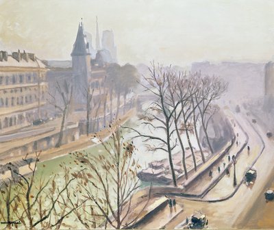 Sekwana w Paryżu (olej na płótnie) autorstwa Albert Marquet