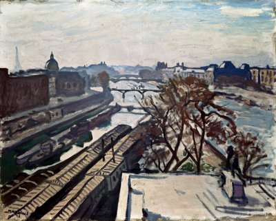 Widok na Sekwanę i pomnik Henryka IV, ok. 1906. autorstwa Albert Marquet
