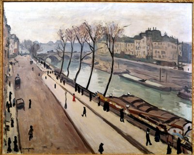 Вид на Сену с набережной Гран-Огюстен в Париже. autorstwa Albert Marquet