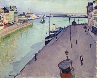 Widok na port Le Havre (Le quai de Notre-Dame). Um 1911 autorstwa Albert Marquet