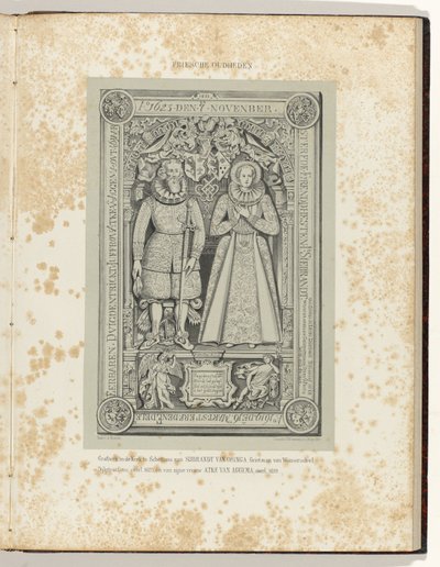 Nagrobek w kościele w Schettens autorstwa Sybranda van Osinga (1623) i jego żony Atke van Aggema (1619) Nagrobek w kościele w Schettens autorstwa Sijbrandta van Osingi, Grietmana van Wonseradeela. Zmarł Dijkgraaf itd. 1623 i jego żony, Atke van Aggema, o autorstwa Albert Martin