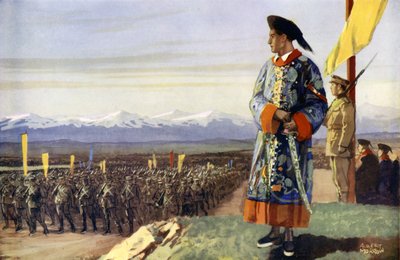 Brytyjski chłopiec recenzuje swoją chińską armię autorstwa Albert Morrow
