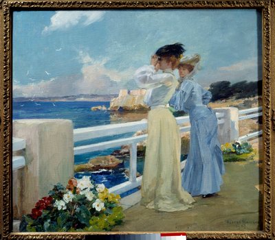 Mewy lub „”Riwiera Francuska”” Obraz Alberta Maignana (1845-1908) 1906 Le Havre, Muzeum Sztuk Pięknych autorstwa Albert Pierre Rene Maignan
