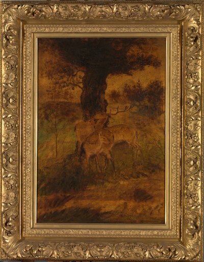 Jeleń i Dwie Łanie, ca. 1870. autorstwa Albert Pinkham Ryder
