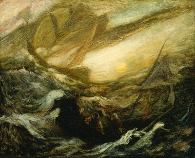 Latający Holender, ukończony do 1887 roku. autorstwa Albert Pinkham Ryder