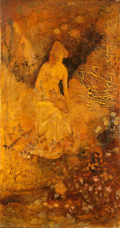 Panel na ekran: Kobieta z jeleniem autorstwa Albert Pinkham Ryder