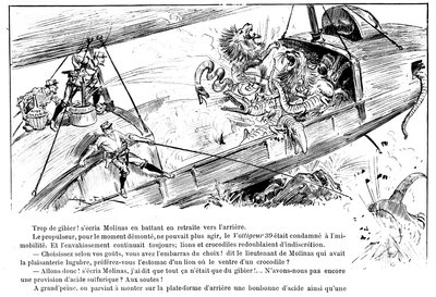 Przewidywanie: Atak Voltigeura 39 - w „Wojnie w XX wieku” A. Robidy, wyd. Georges Decaux autorstwa Albert Robida