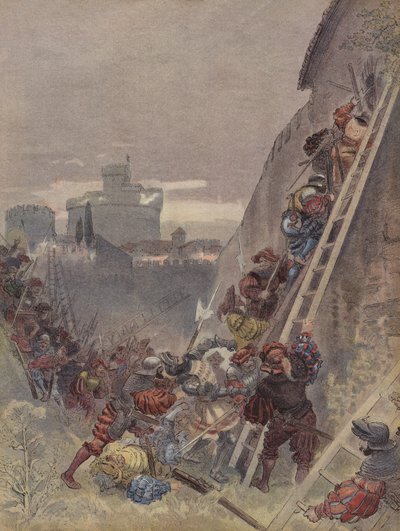 Burbon zginął w ataku na Rzym 6 maja 1527 r. autorstwa Albert Robida