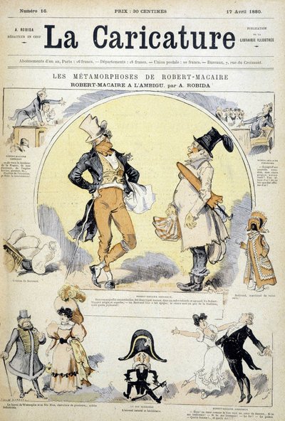 Bajki o aktorze Robercie Macaire autorstwa Robidy, cov. „”Karykatura””17.07.1880. autorstwa Albert Robida