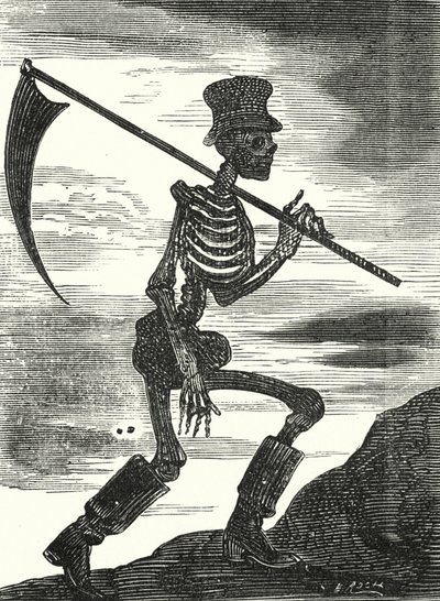 Śmierć (grawerunek) autorstwa Albert Robida