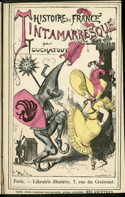 Ilustracja Alberta Robidy (1848-1926) w Histoire de France tintamarresque, ok. 1880 - Historia, taniec autorstwa Albert Robida
