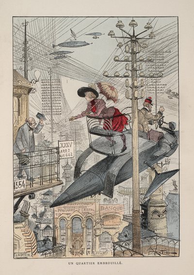 Ilustracja do XX wieku: Życie elektryczne autorstwa Albert Robida