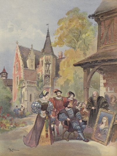 Król kupuje Mona Lisę od Leonarda da Vinci autorstwa Albert Robida