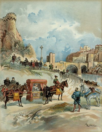 Marguerite z Angouleme (lub Nawarry, czasami z Alencon autorstwa Albert Robida