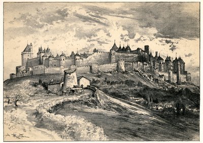 Średniowieczne miasto Carcassonne autorstwa Albert Robida