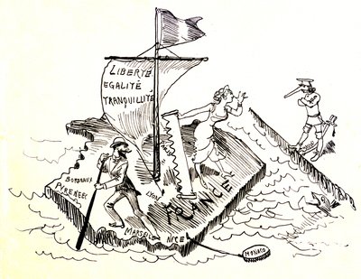 Niepodległość Francji (rysunek) autorstwa Albert Robida