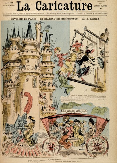 Droga do zamku Pierrefonds w Oise (60). autorstwa Albert Robida