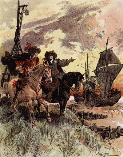 Nieśmiałość kapitana Bellormeau – „Bellormeau inspekcja Fort Philippe””. Postać z książki Alberta Robidy. Okładka „”Mały Francuz ilustrowany””” z dnia 16.12.1899. autorstwa Albert Robida