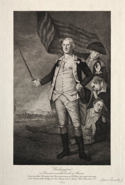 George Washington w Princeton, 1898. autorstwa Albert Rosenthal