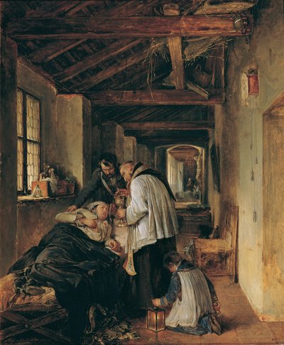 Ranny oficer otrzymuje ostatnie namaszczenie autorstwa Albert Schindler