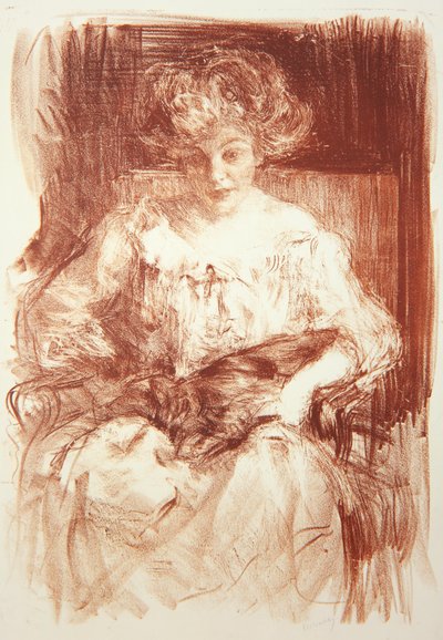 Pani. HV Milbank w Ferby Lodge z Bebear, c.1907 autorstwa Albert de Belleroche