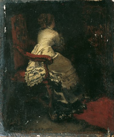 Pani w fotelu autorstwa Albert von Keller