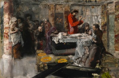 Wychowanie córeczki Jairiego autorstwa Albert von Keller