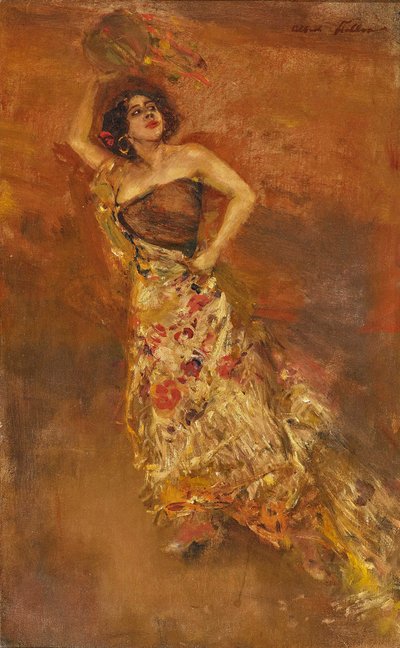 Hiszpańska tancerka Caroline Otèro jako Carmen. autorstwa Albert von Keller