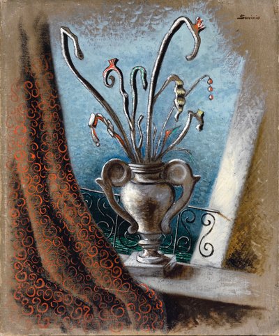 Fleurs (olej na płótnie) autorstwa Alberto  Savinio