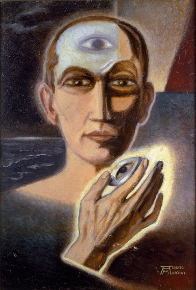 Oko i ludzki duch (olej na płótnie) autorstwa Alberto Martini