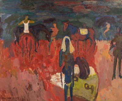 Jeźdźcy na plaży? autorstwa Alberto Morrocco