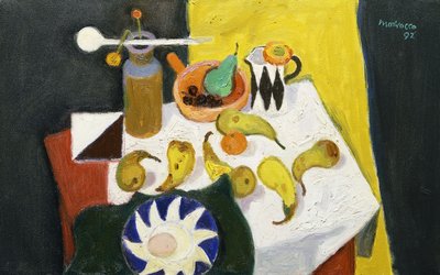 Martwa natura z gruszkami autorstwa Alberto Morrocco